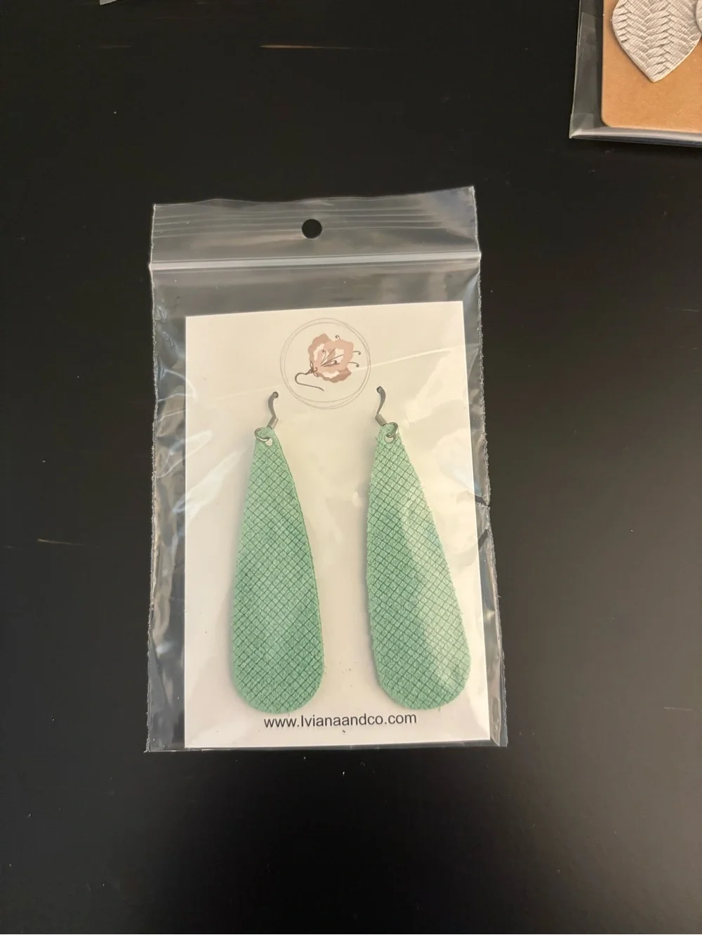 Mint Green Teardrop Earrings